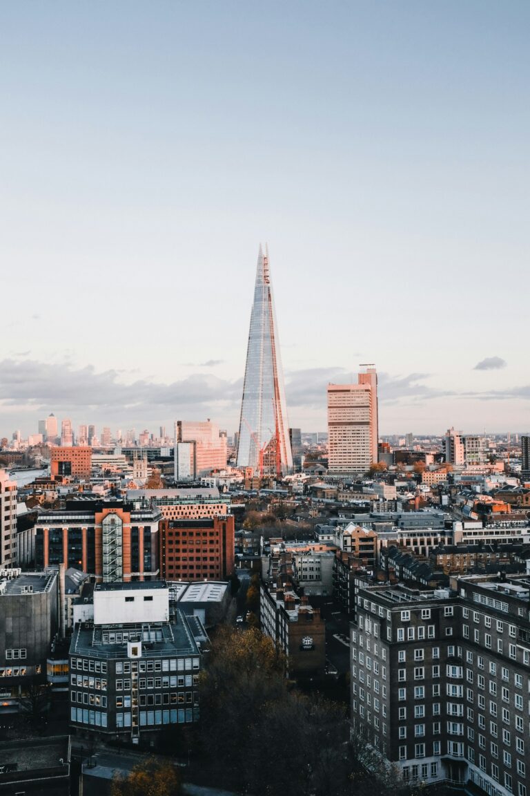 Modern city skyline in Europe