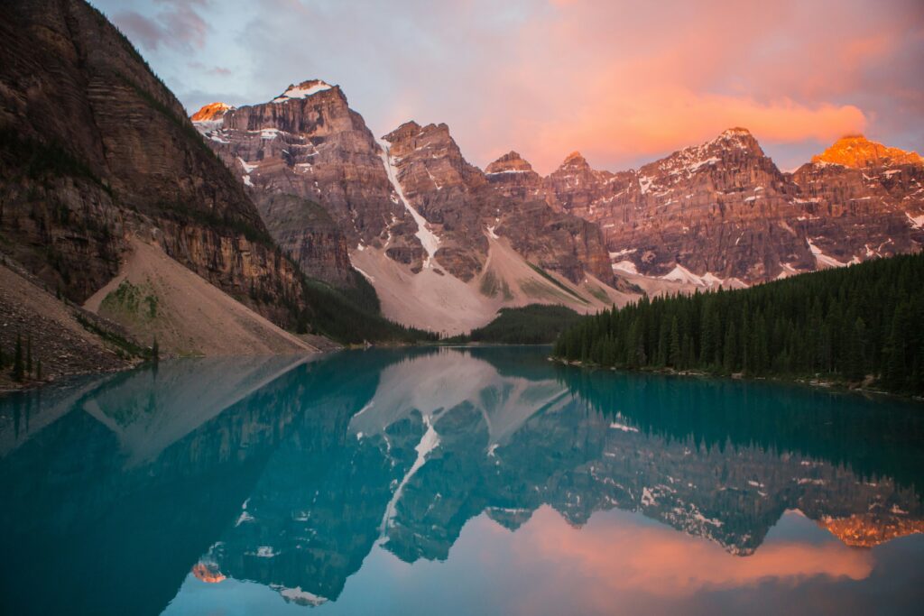 View of lake in Banff National Park Canada